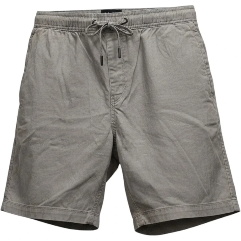 Gap Mens XXL Grey Herringbone Pull On Shorts Elastic Waist Drawstring New